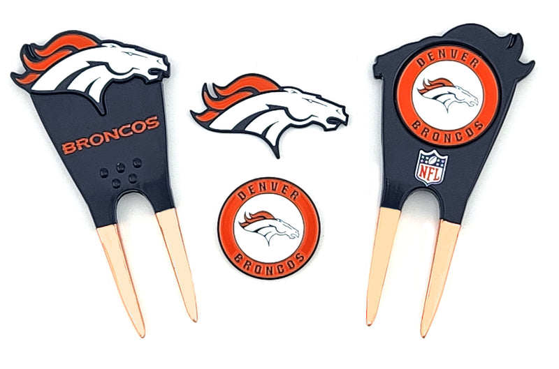 Denver Broncos 2 Ballmarker Divot Tool