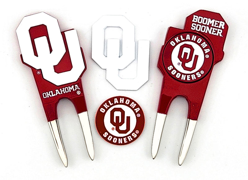 Oklahoma Sooners 2 Ballmarker Divot Tool